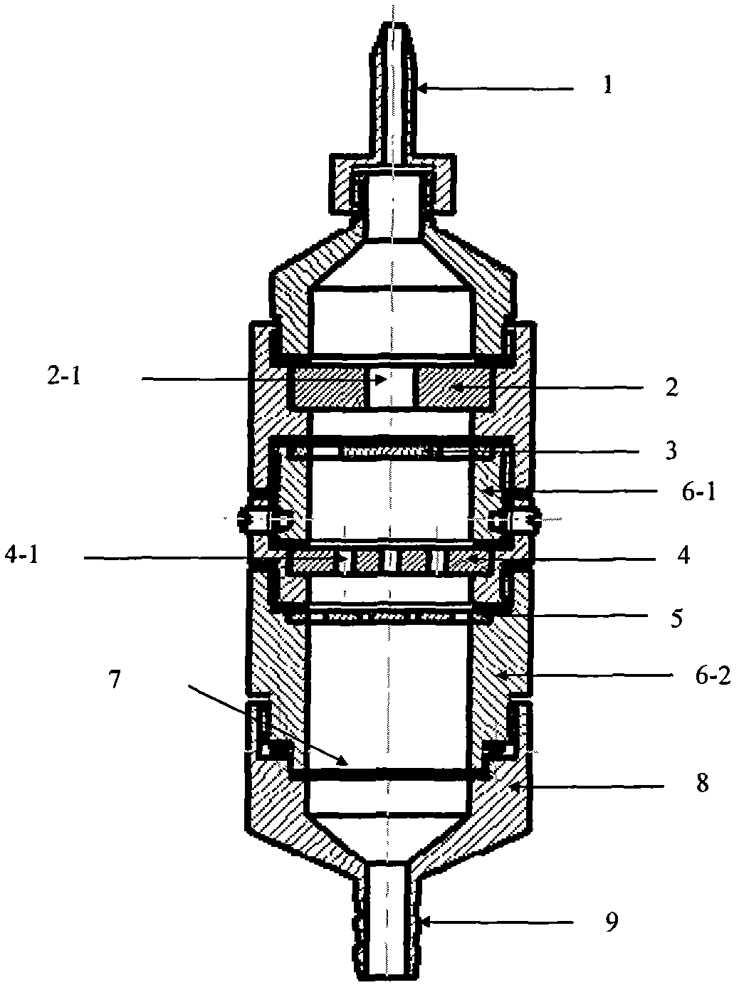 Radioactive aerosol particle recovery device