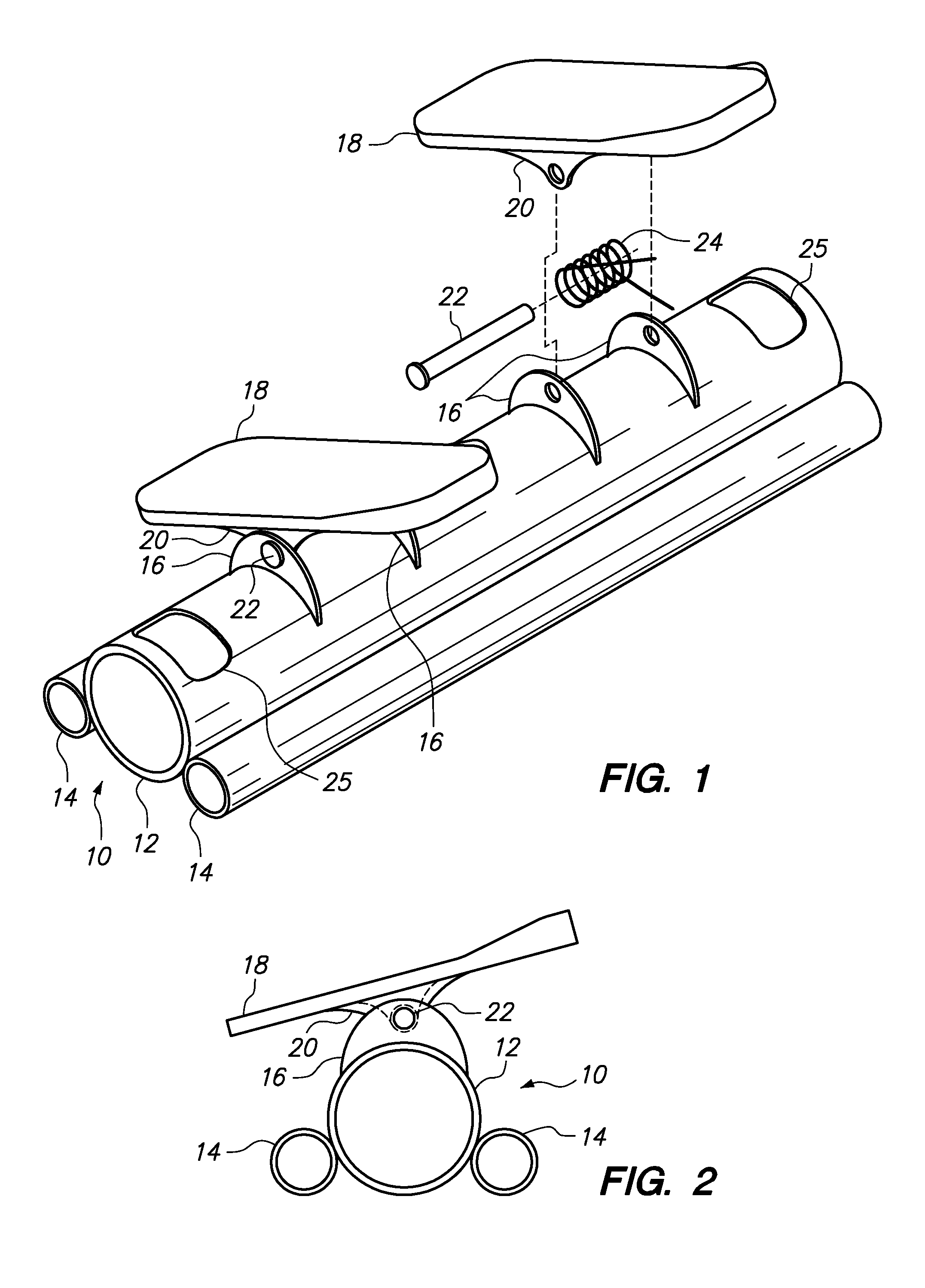 Exercise device with footboards having tubular support