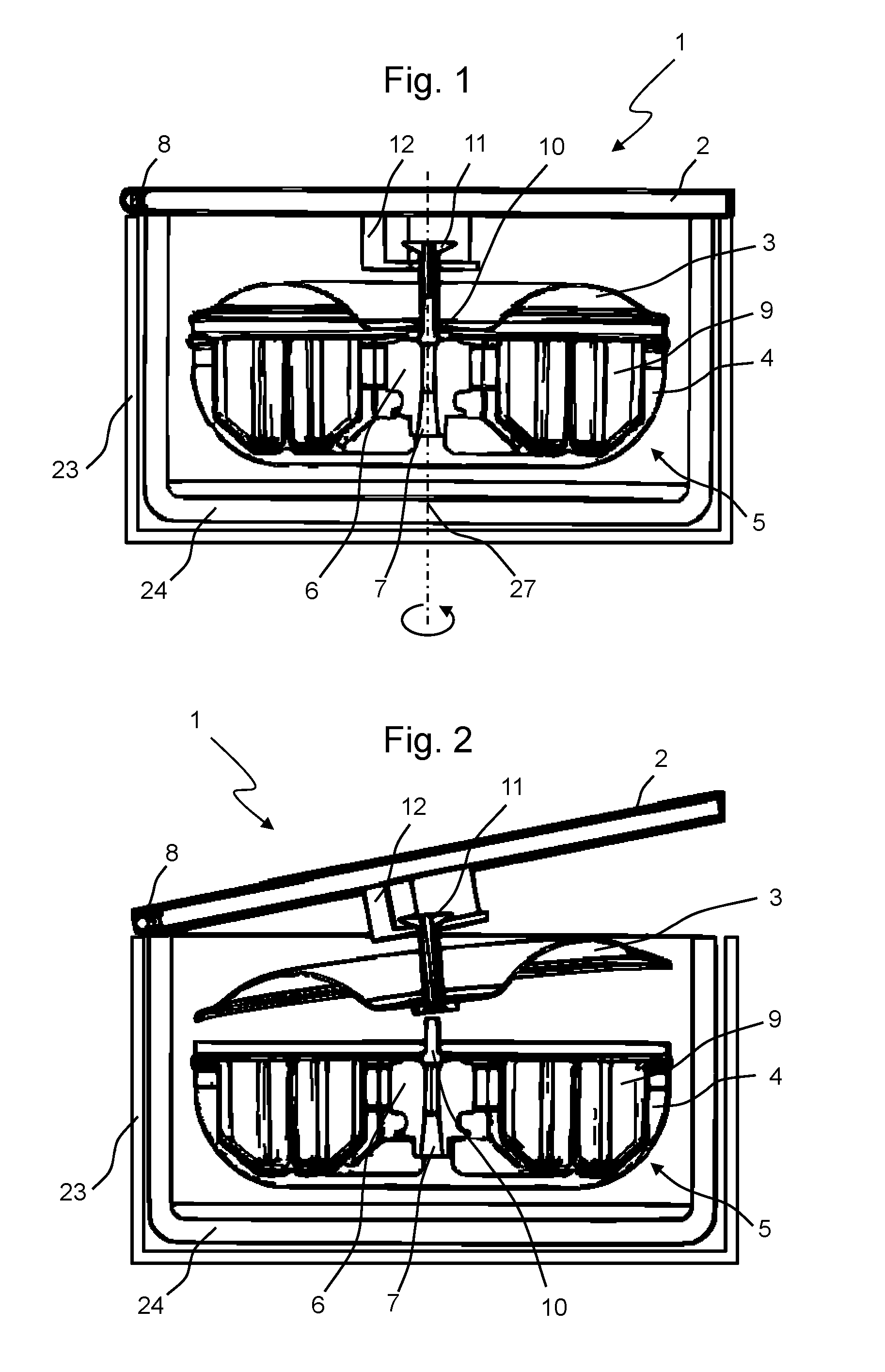 Centrifuge With Automatically Opening Rotor Cover