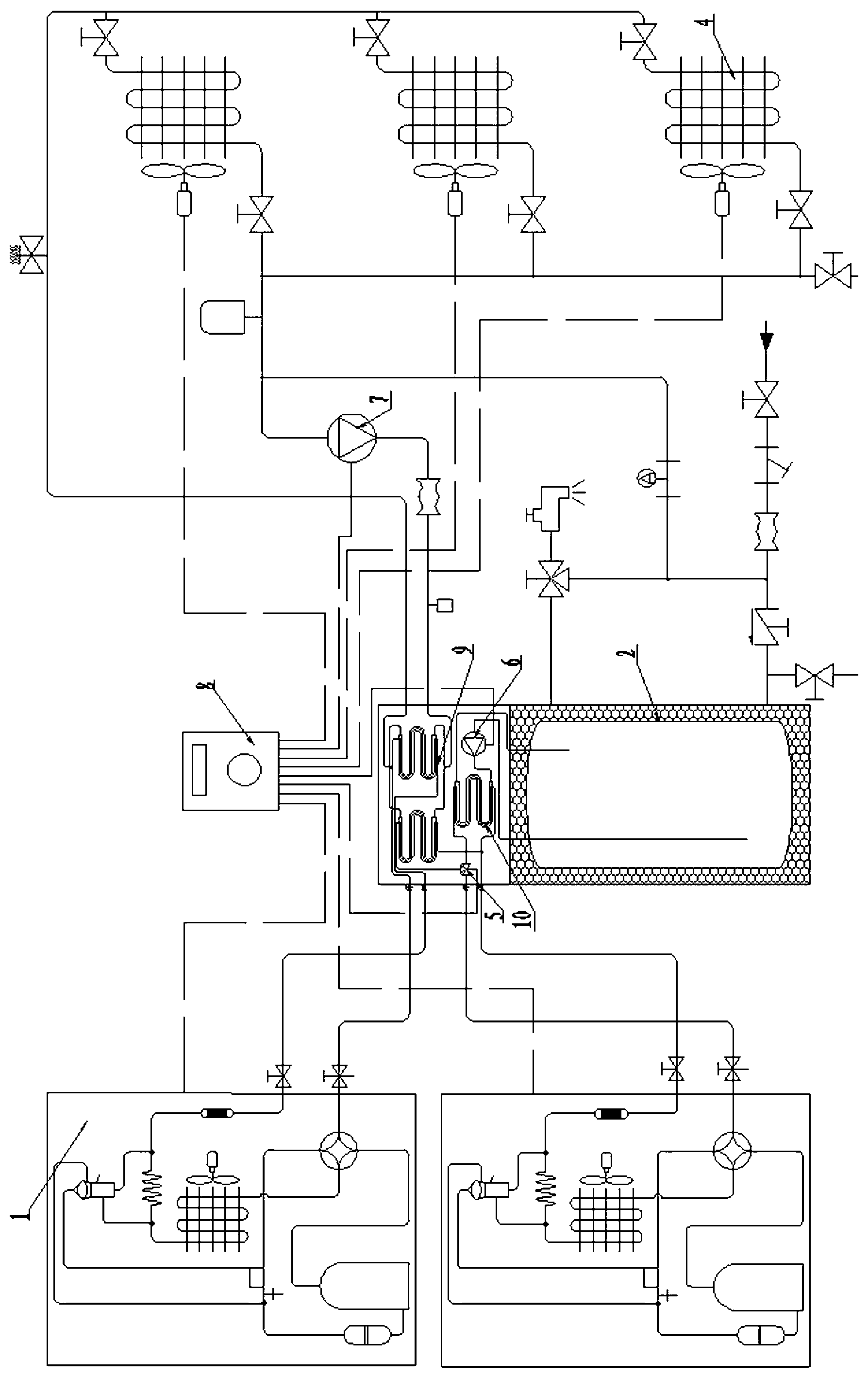 One-machine and multi-functional energy center of heat pump