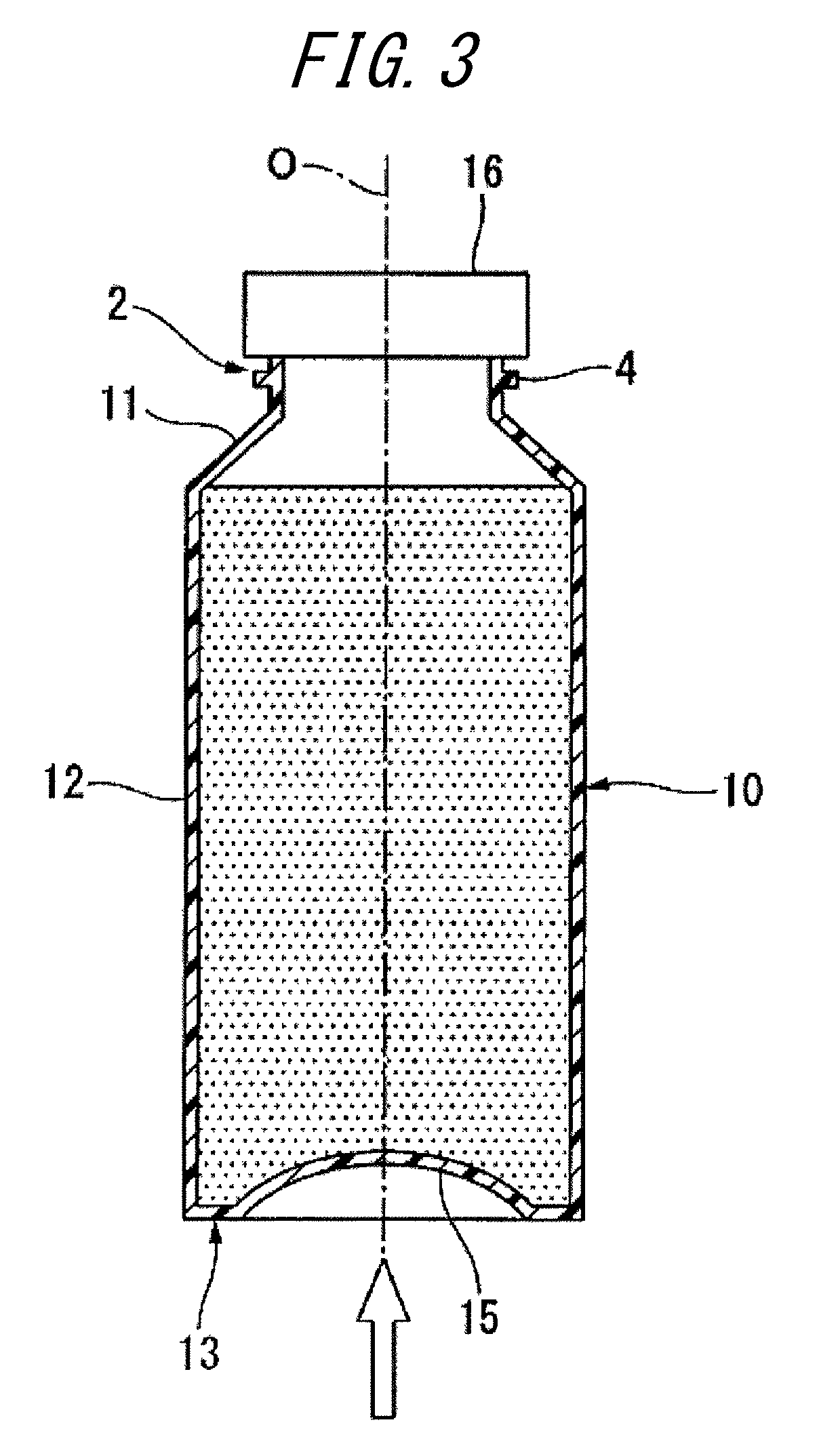 Method for manufacturing a container containing a content fluid, a method for placing an inside of a container under a positive pressure, a filled container, a blow molding method, and a blow molding device