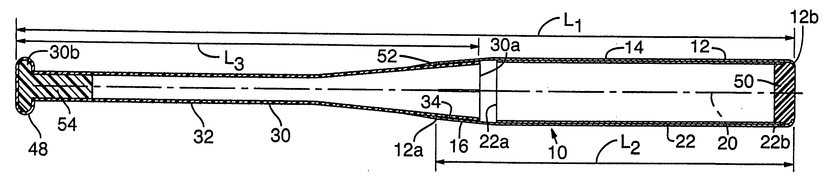 Bat handle with optimal damping