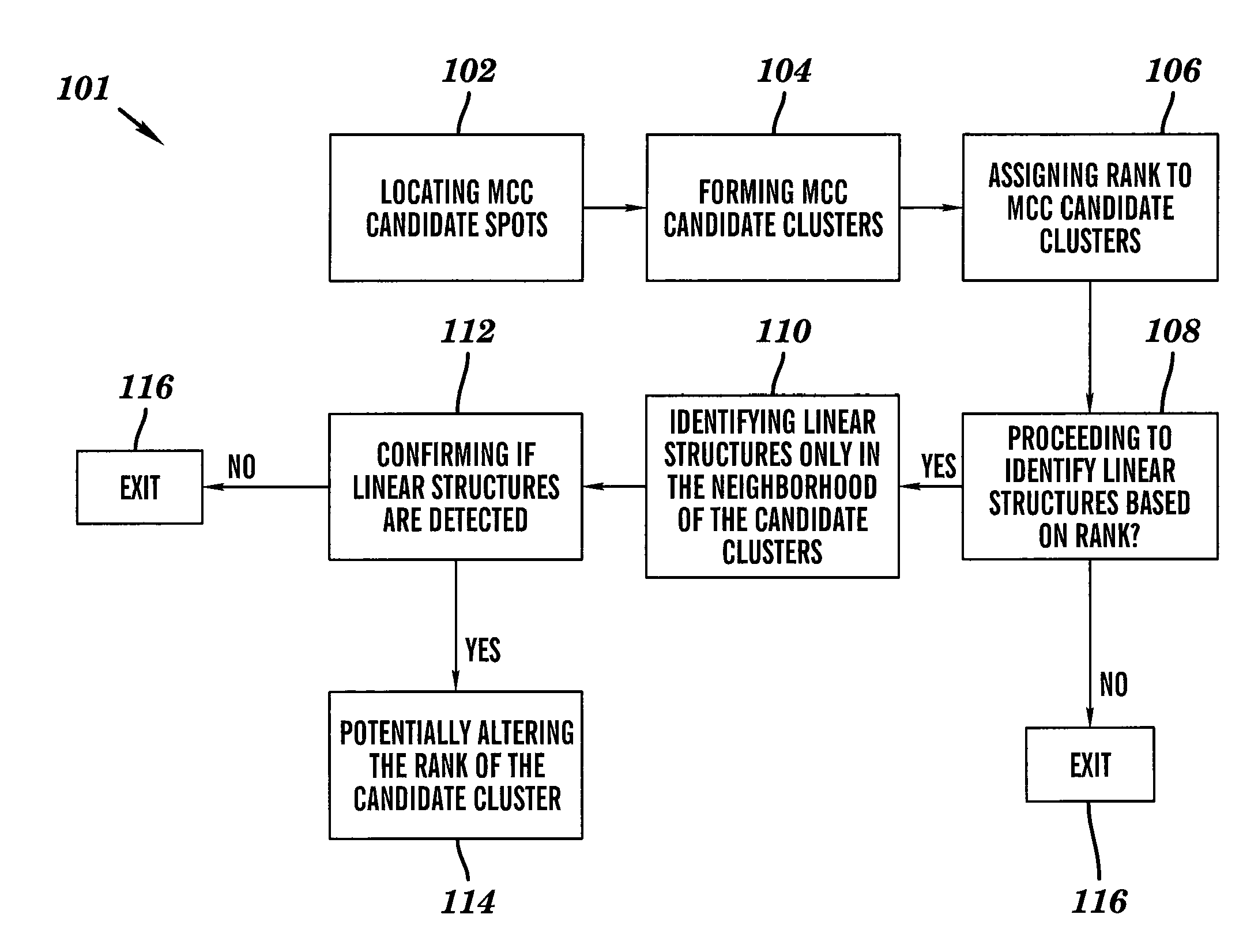 Line structure detection and analysis for mammography CAD