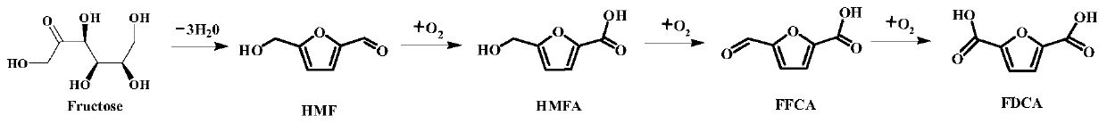 One-pot one-step method for preparing 2,5-furandicarboxylic acid from fructose