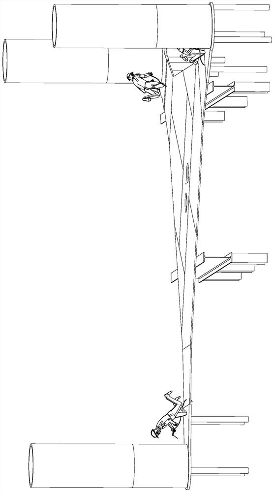 Rotary drum submerged-arc welding device and welding method