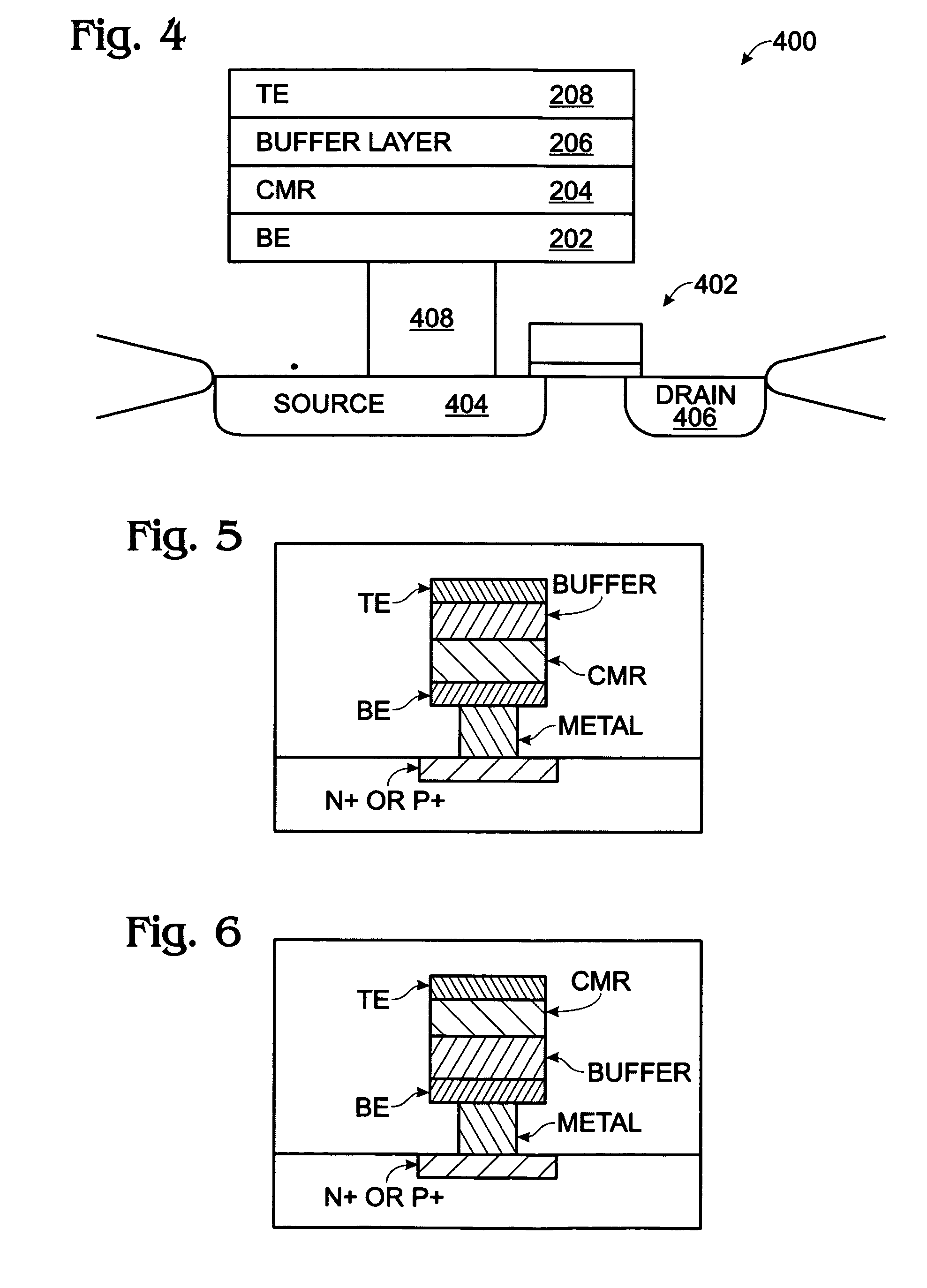 Memory cell with buffered layer