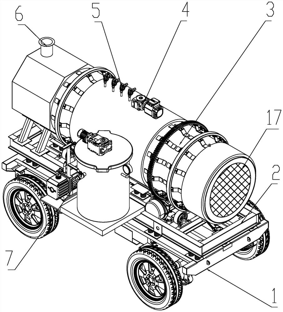 Multi-dimensional shaking type solution oscillation extraction device for soil detection