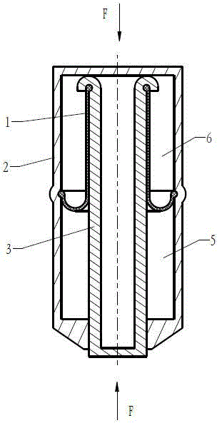 Static sealing oil cylinder with rodless cavity