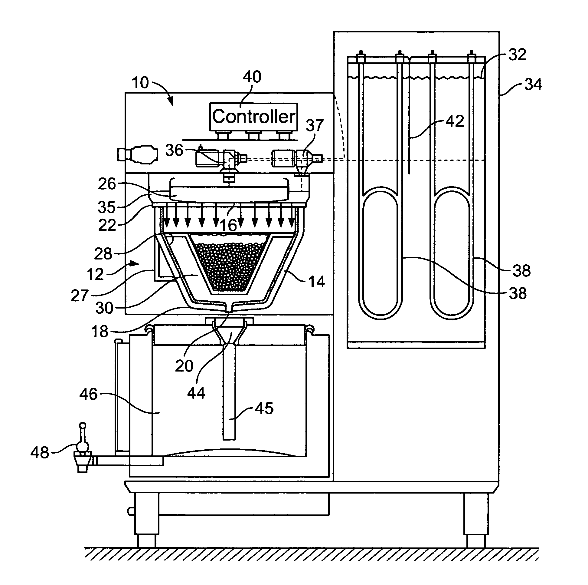 Beverage brewer with insulated brew basket assembly, insulated brew basket and method
