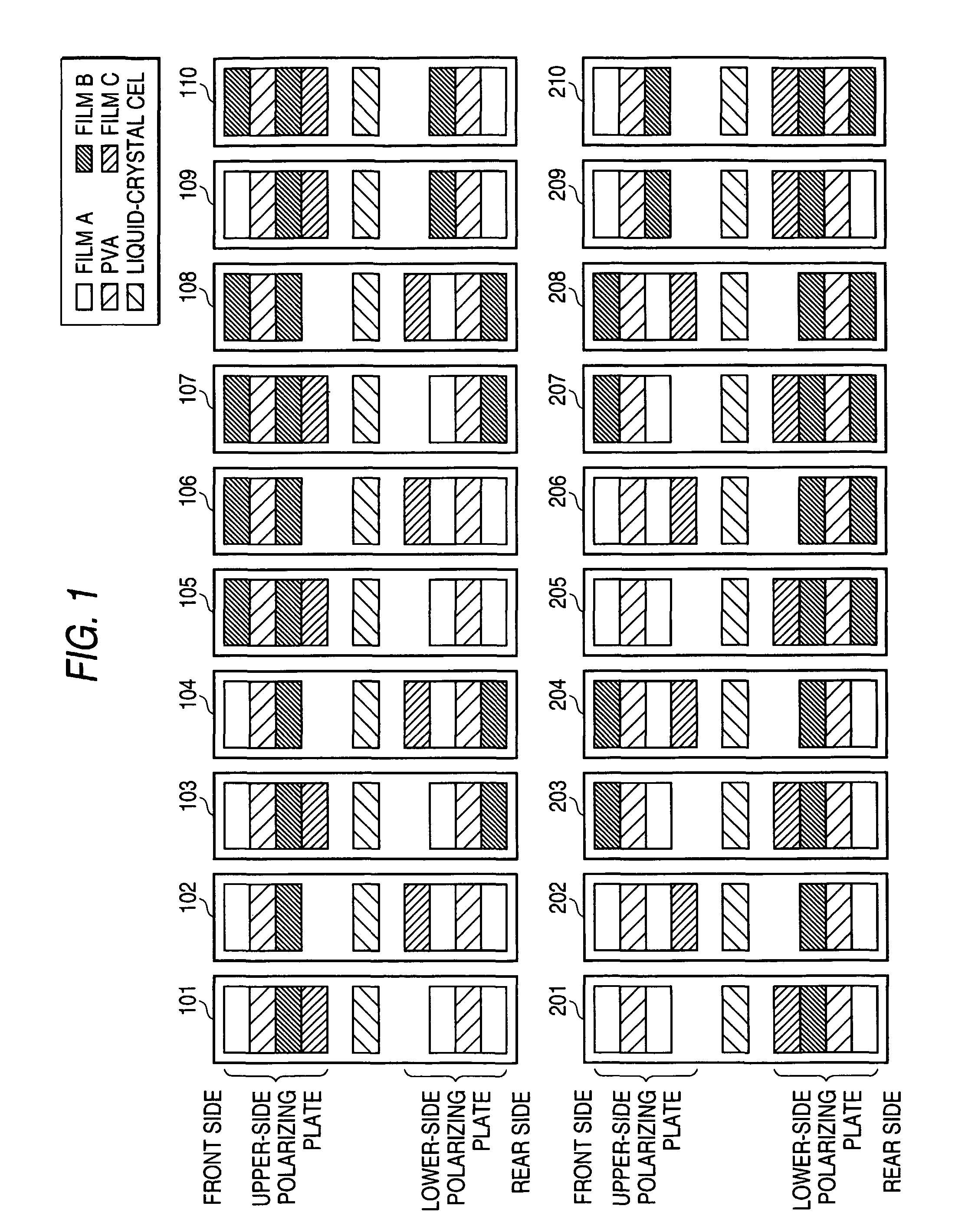 Optically compensatory film, polarizing plate and liquid-crystal display