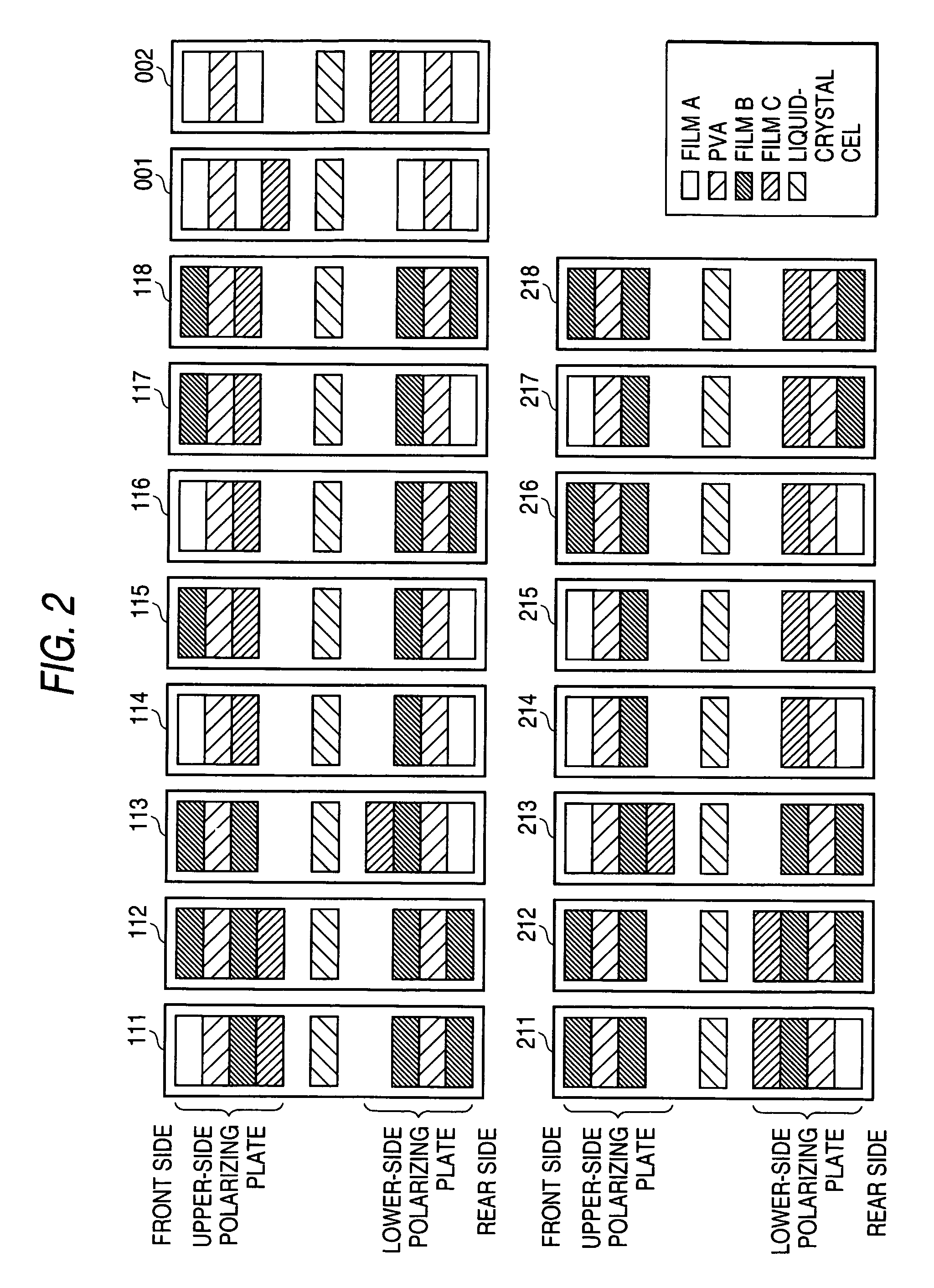 Optically compensatory film, polarizing plate and liquid-crystal display