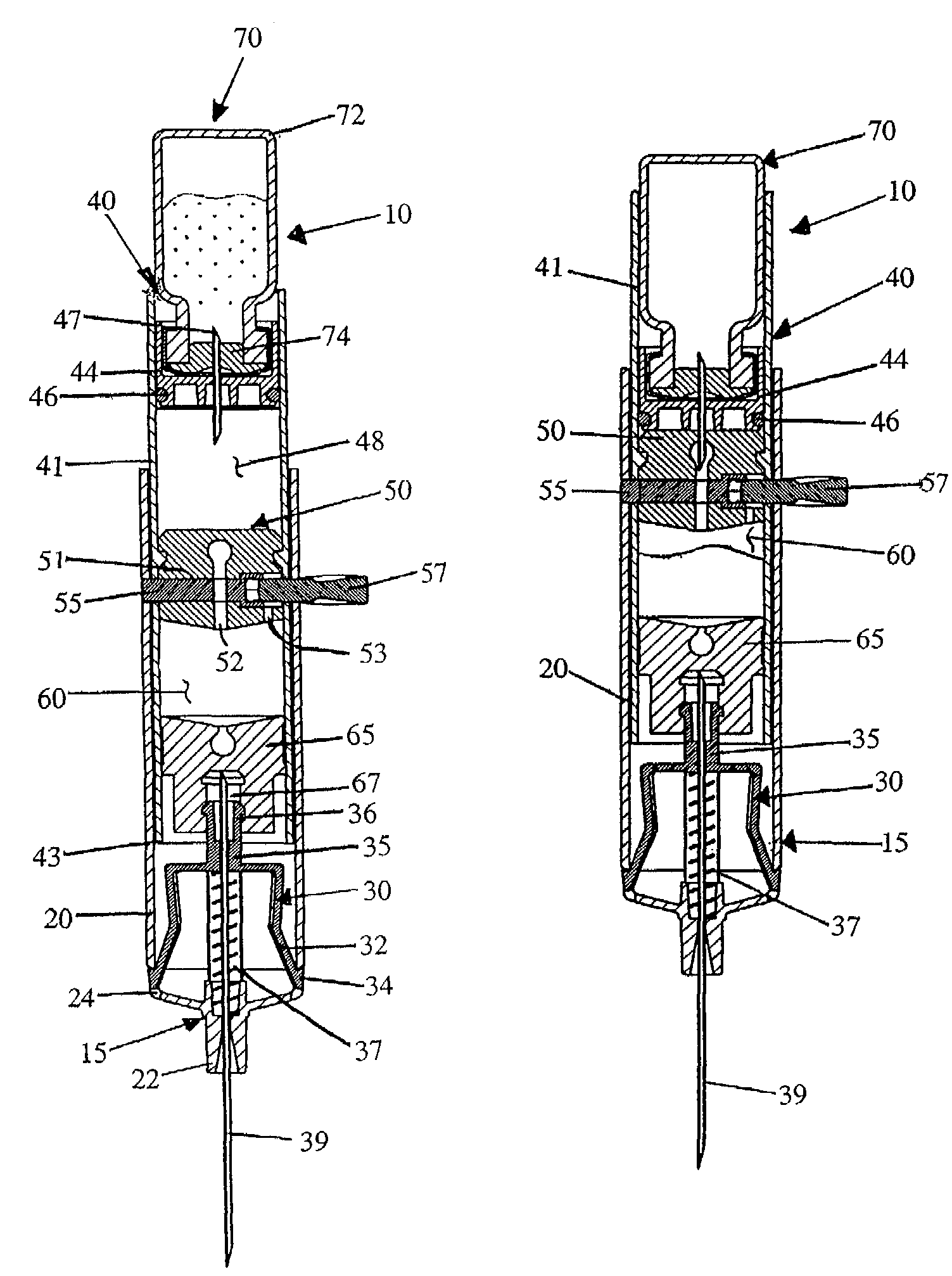 Pre-filled safety vial injector