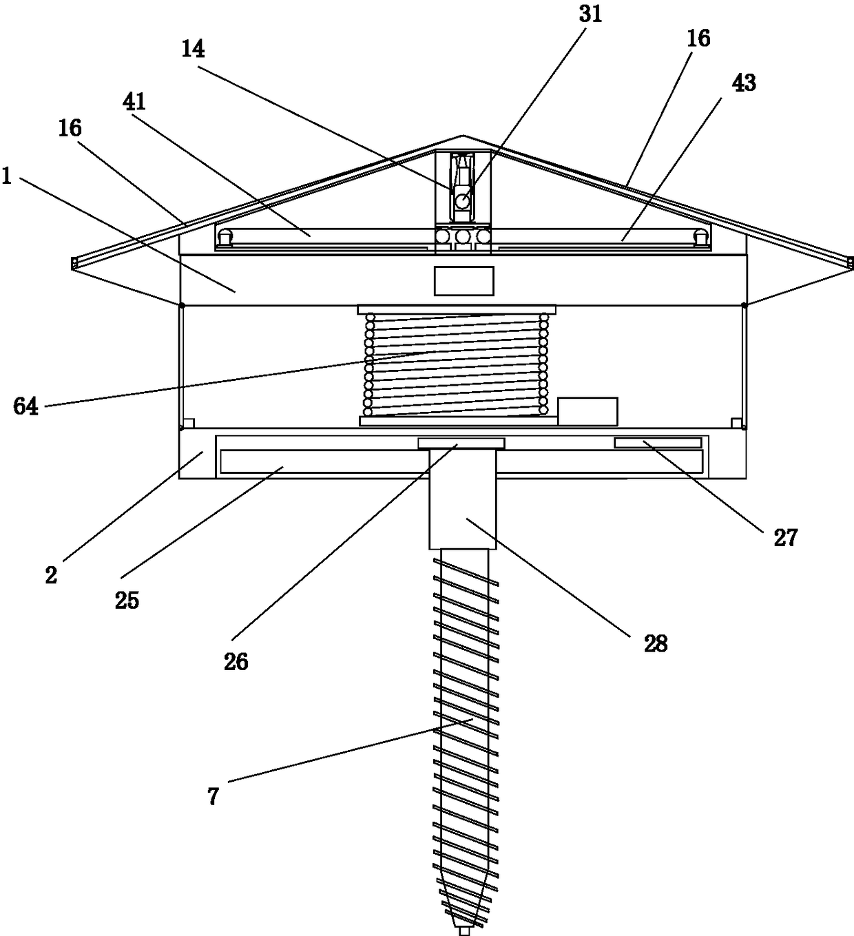 Wind-driven generator equipped with screw propulsion device