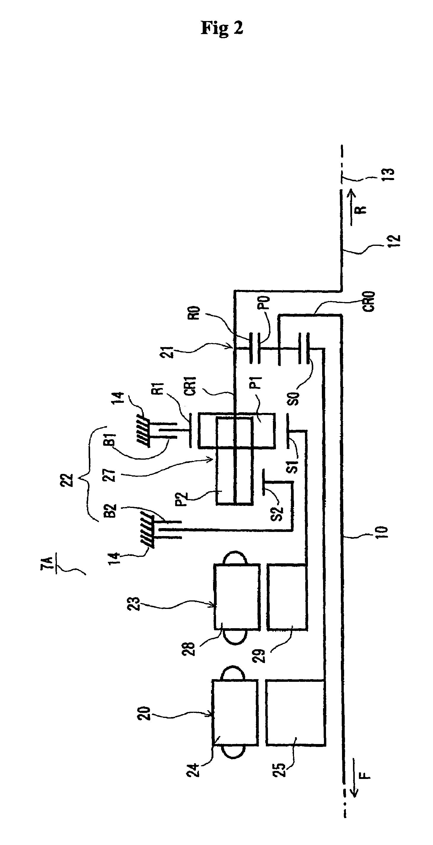 Hybrid driving unit and vehicle carrying the same