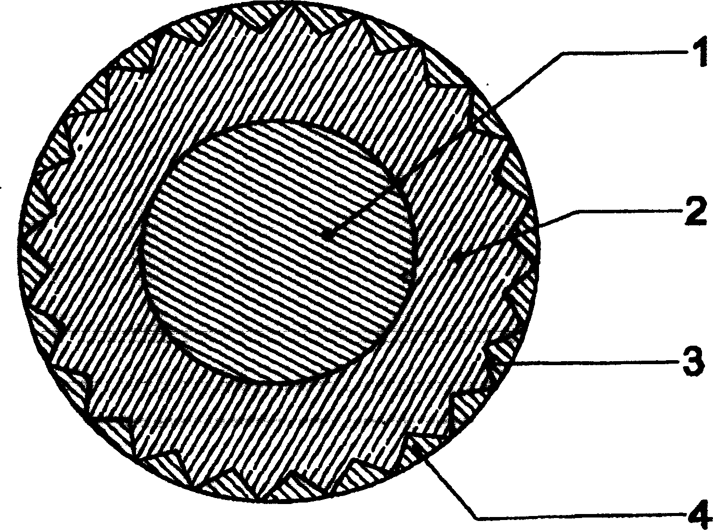 Welding electrode with structural surface