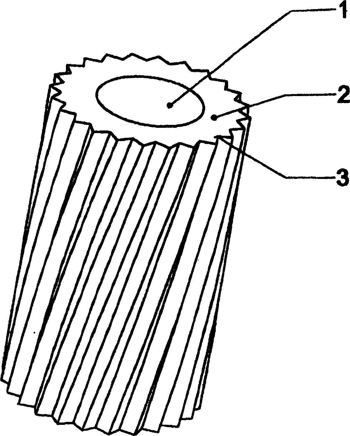 Welding electrode with structural surface