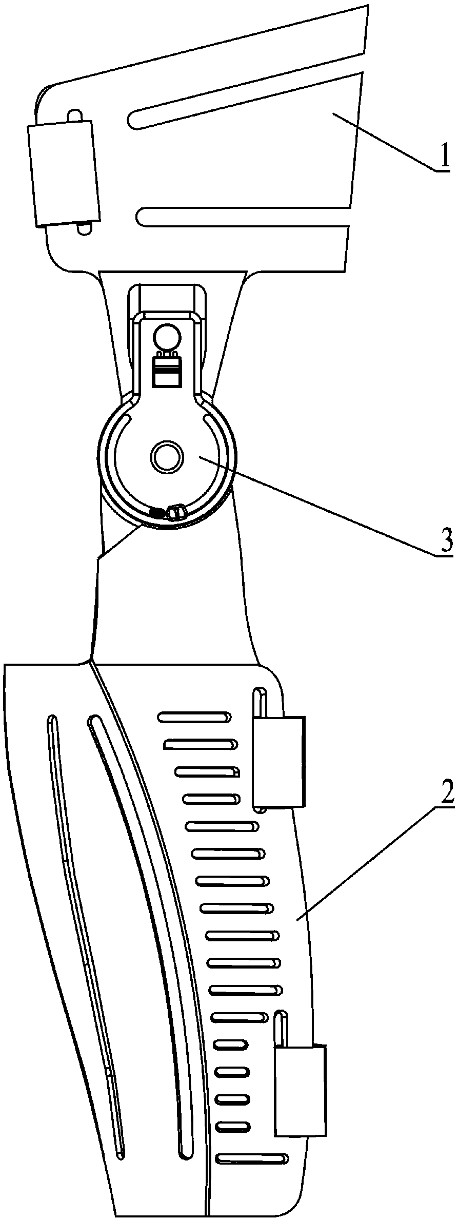 Knee joint cruciate ligament brace and production method thereof