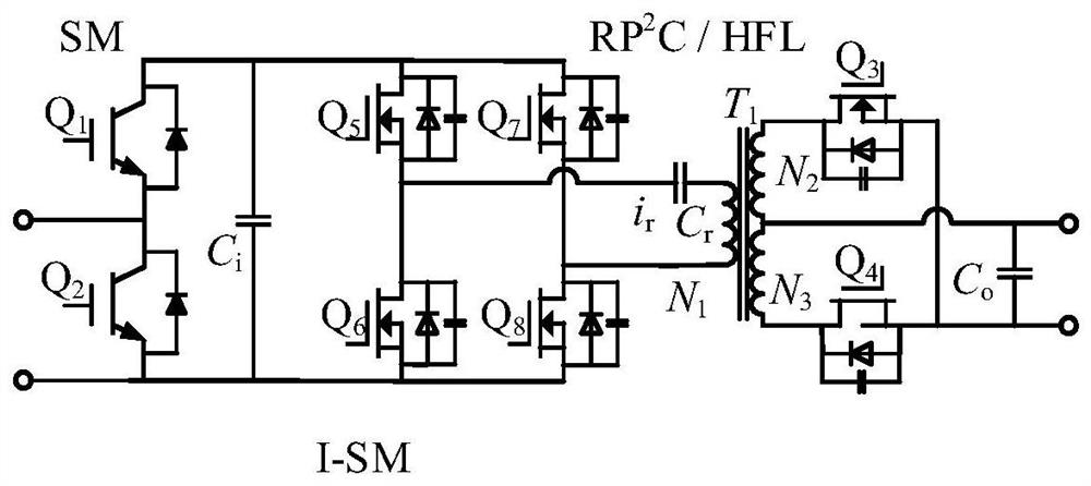 High-frequency link interconnected three-port MMC-SST topology and control strategy