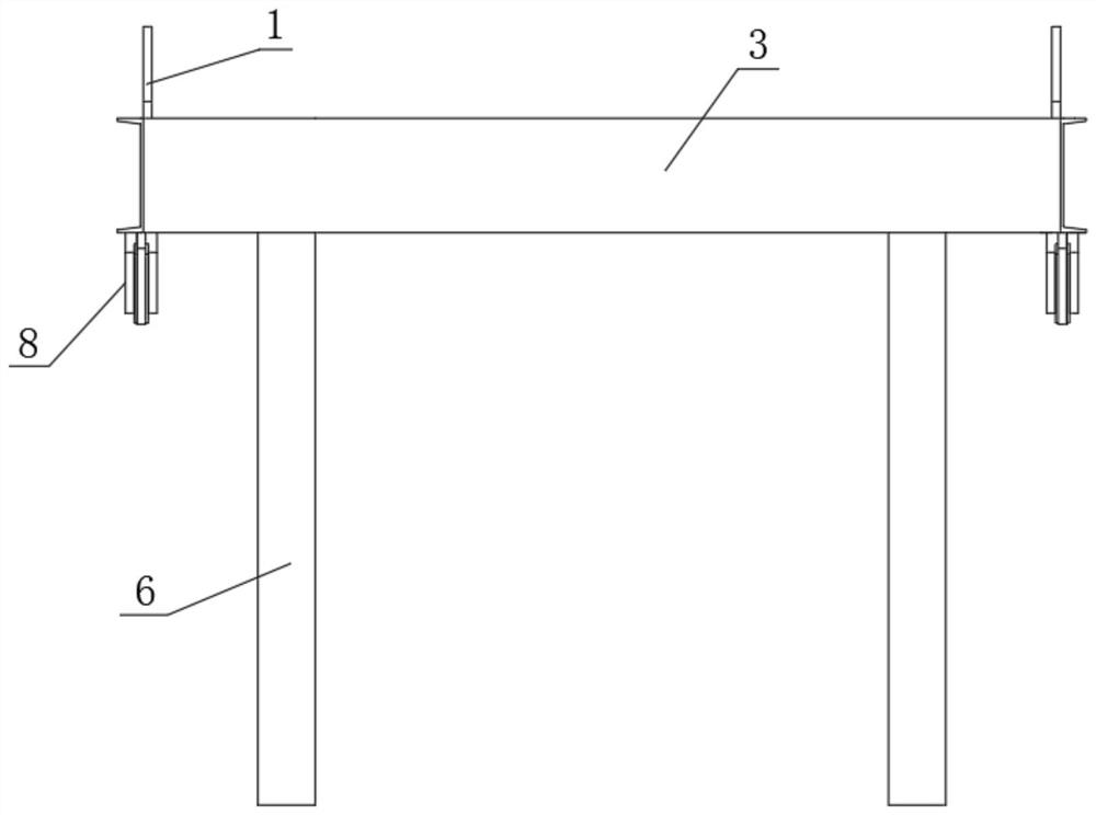 Laminated plate lifting appliance and steel beam