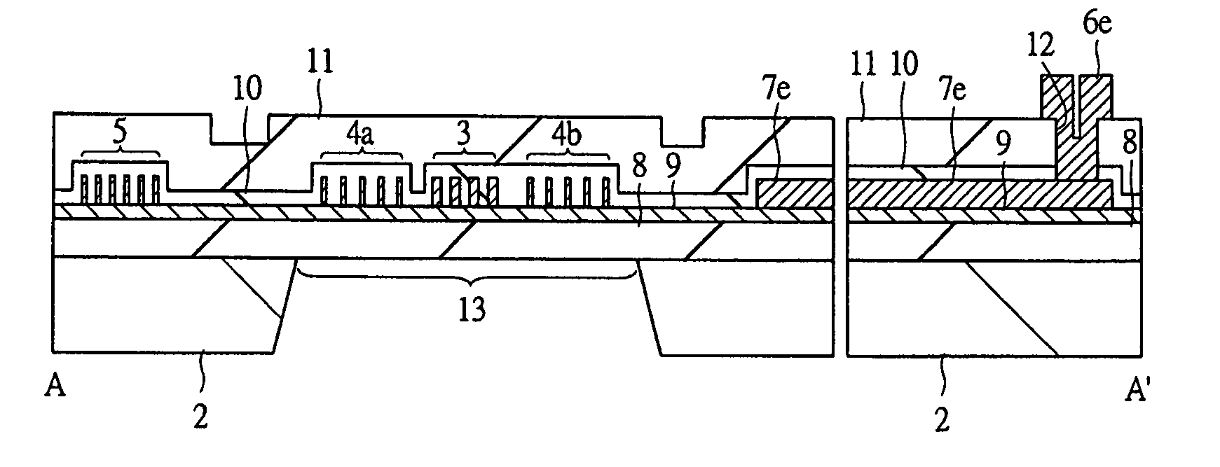 Flow sensor using a heat element and a resistance temperature detector formed of a metal film
