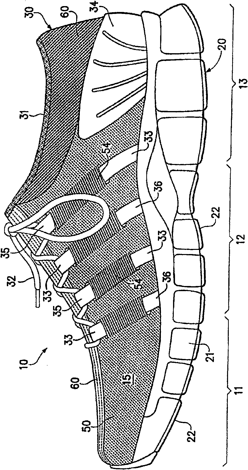 Article of footwear having a flat knit upper construction or other upper construction