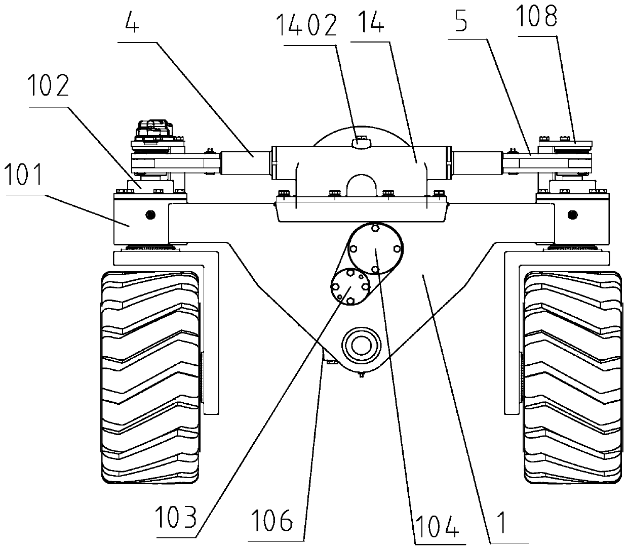 Forklift steering axle and forklift