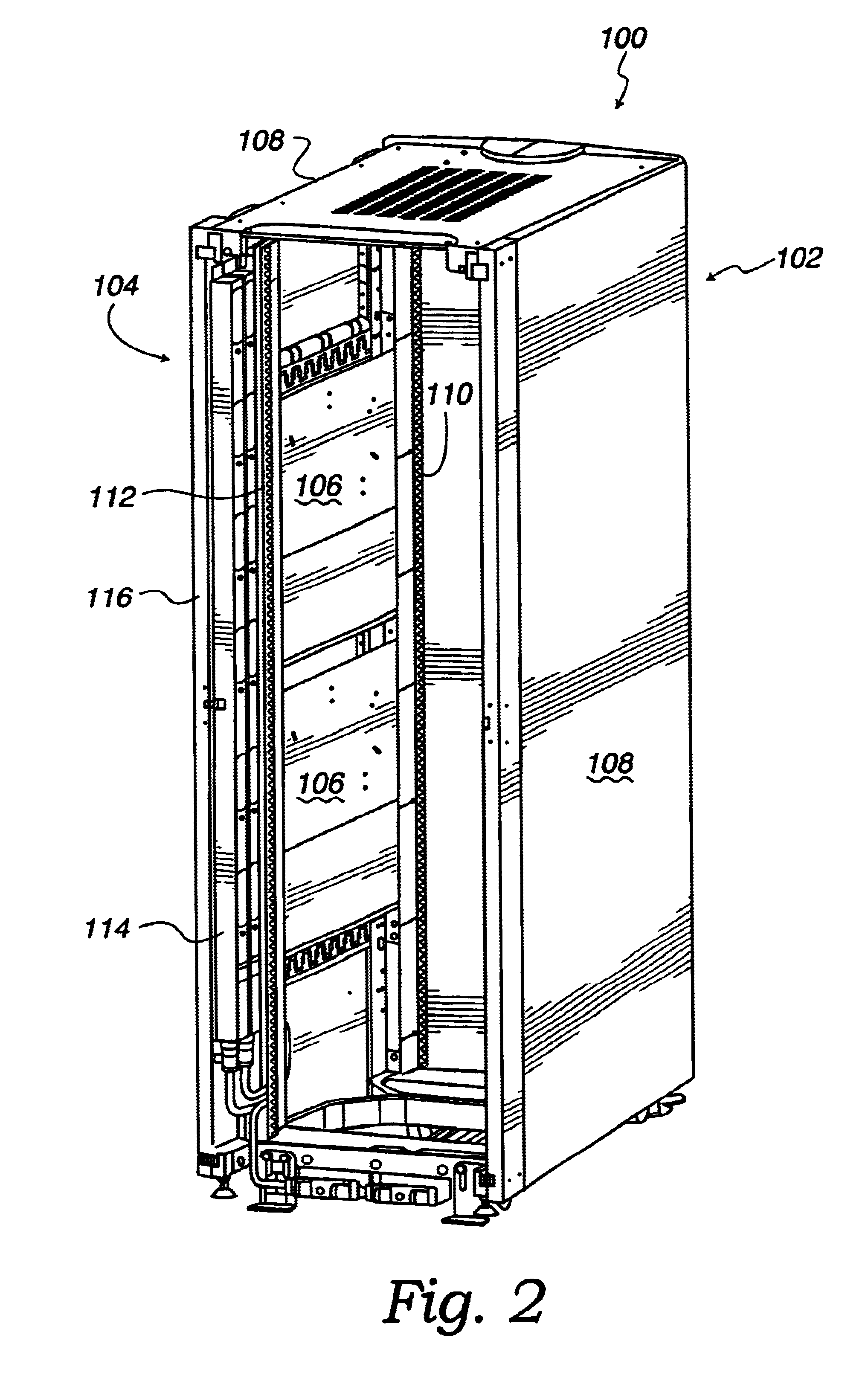 Integrated component rack and AC power distribution