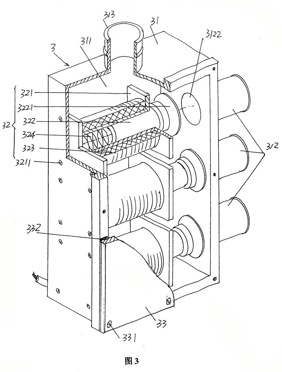 Wearing device for pneumatic expectoration device