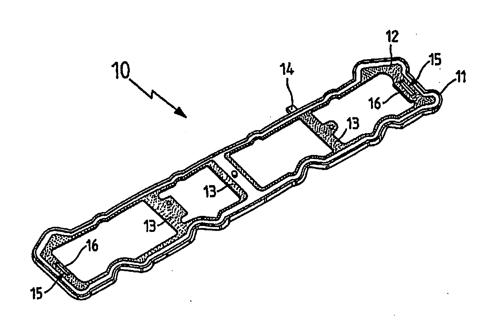 Gasket for sealing a connection between two molded parts