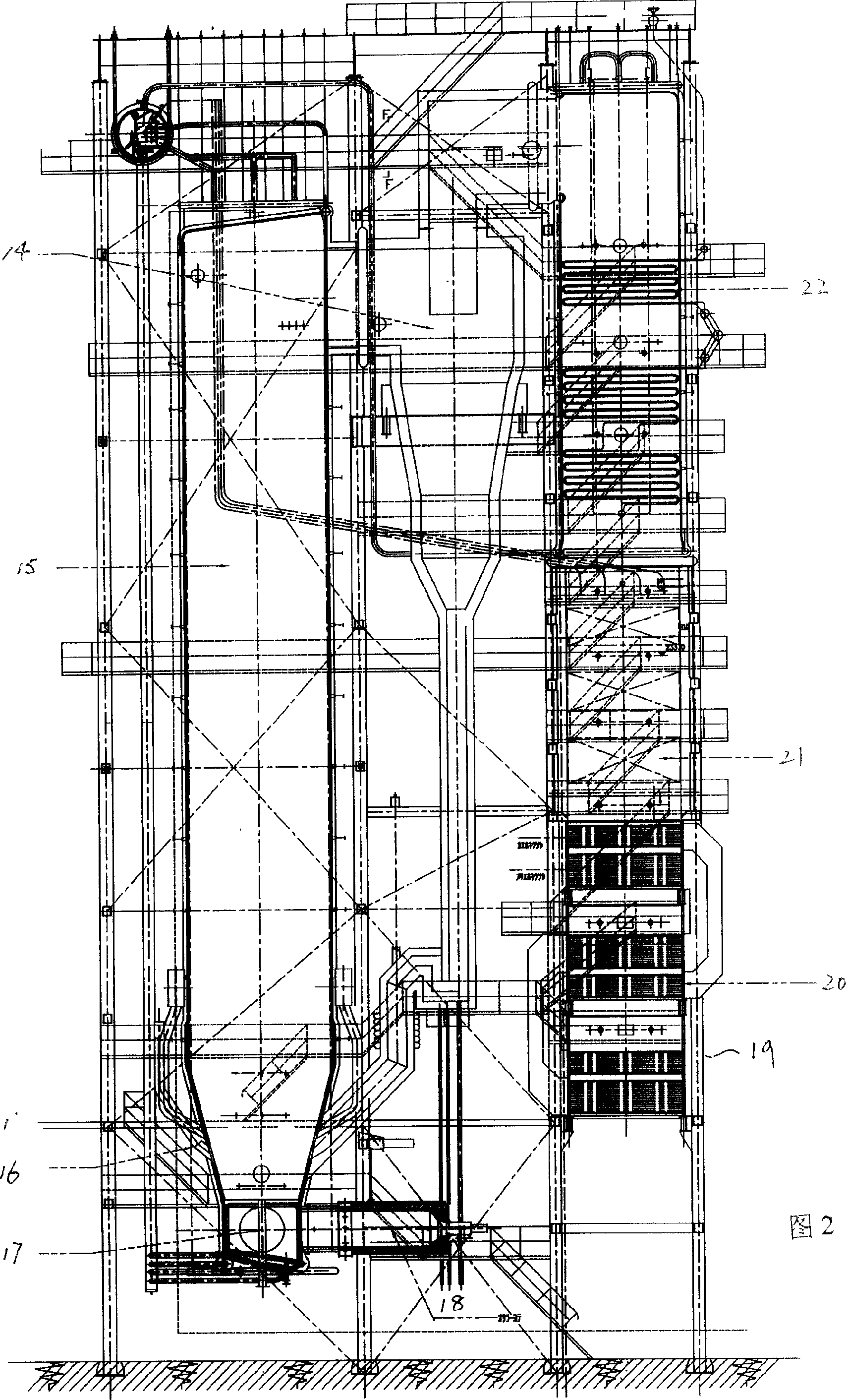 Method and device for mixing and burning sludge by circulating fluidized bed boiler