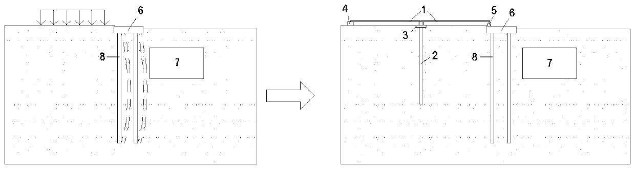 Auxiliary beam unloading method during down-crossing high-speed railway bridge transition section