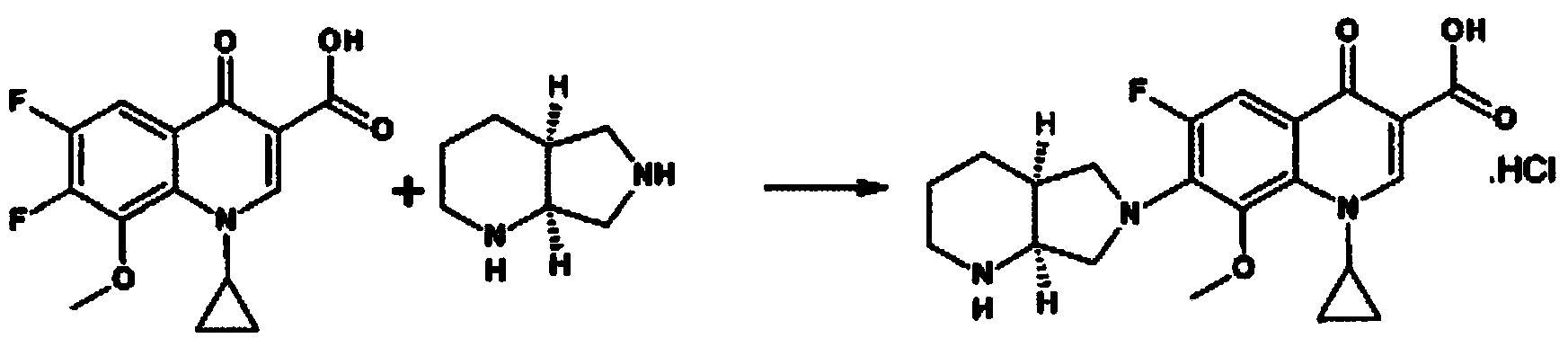 Novel preparation method of moxifloxacin hydrochloride