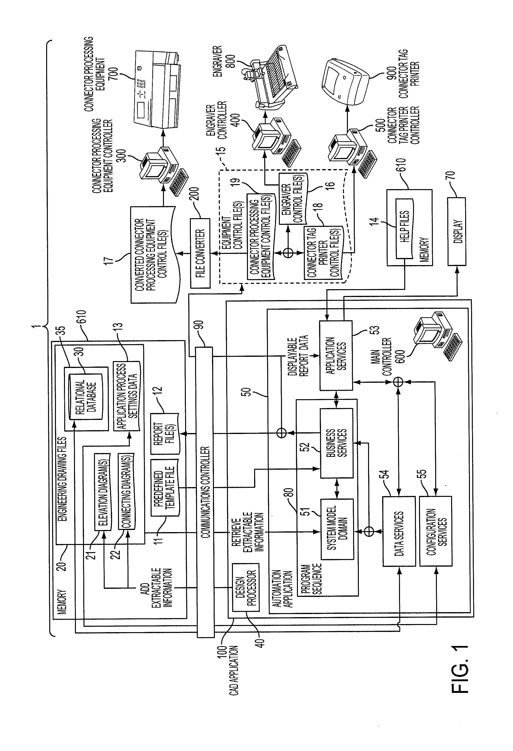 Method and automation system for processing information extractable from an engineering drawing file using information modeling and correlations to generate output data