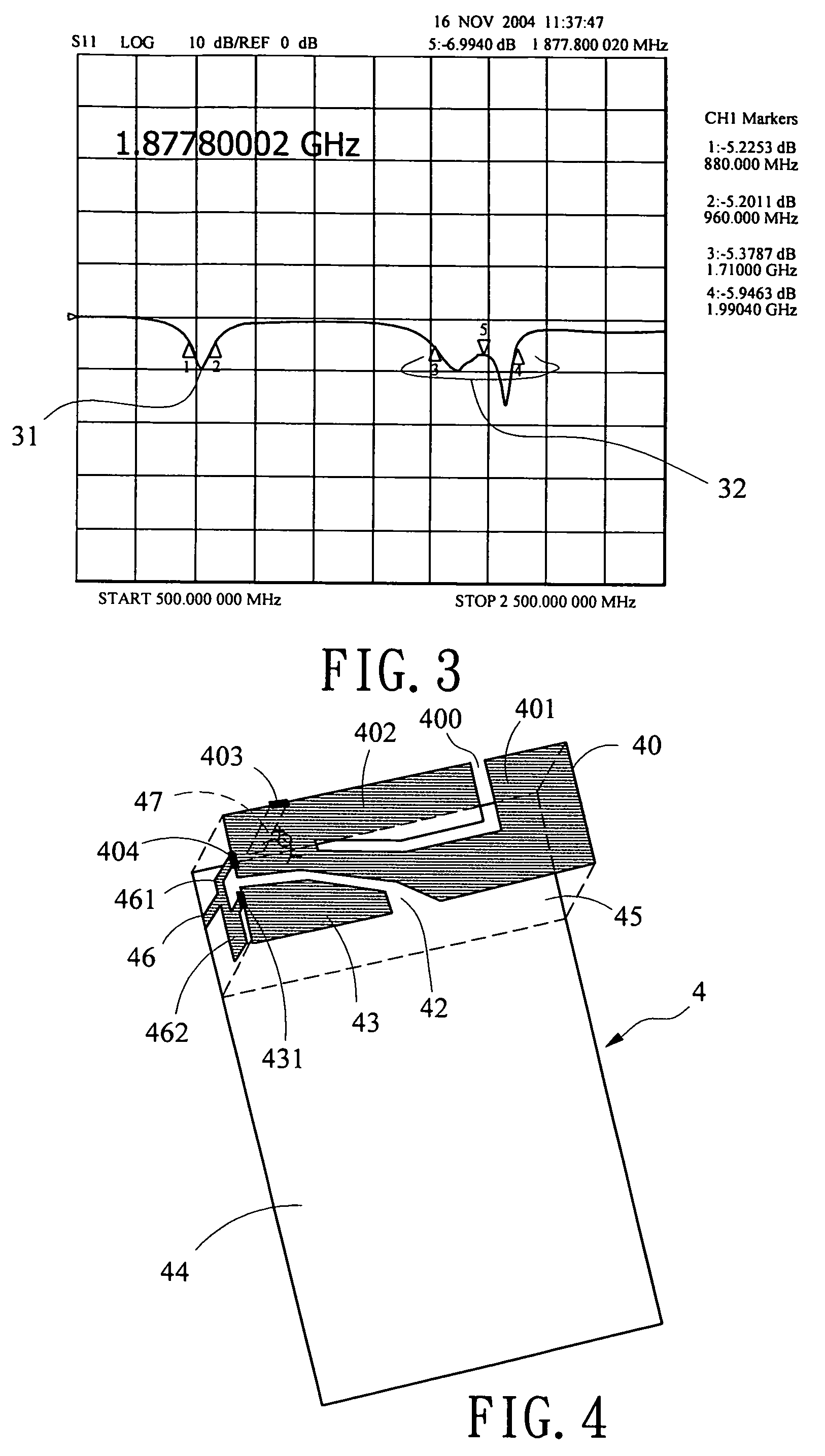 Dual-band inverted-F antenna with a branch line shorting strip