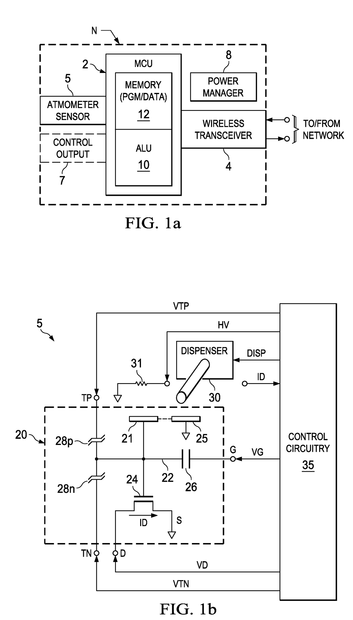 Analog floating-gate atmometer