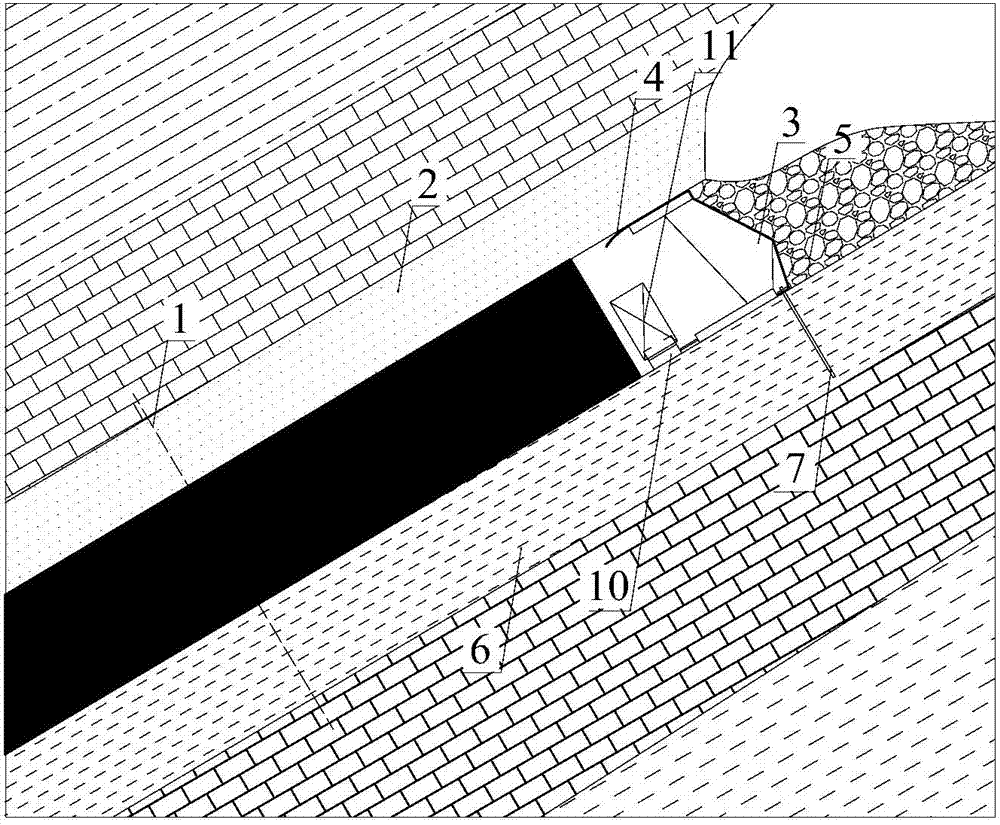 Steeply inclined seam working face shielding and retracing method