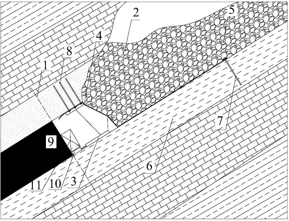 Steeply inclined seam working face shielding and retracing method