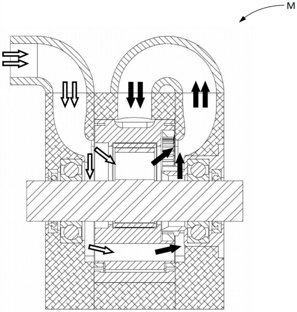 Rotary piston engine having optimized internal cooling of intake air