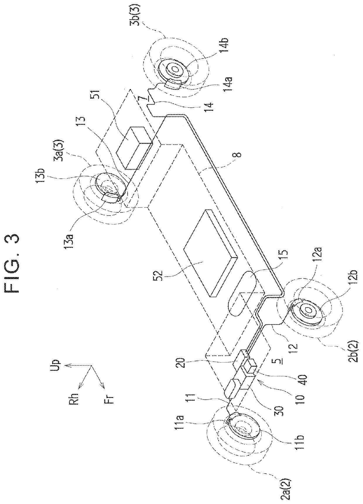 Support structure for brake fluid pressure generation device