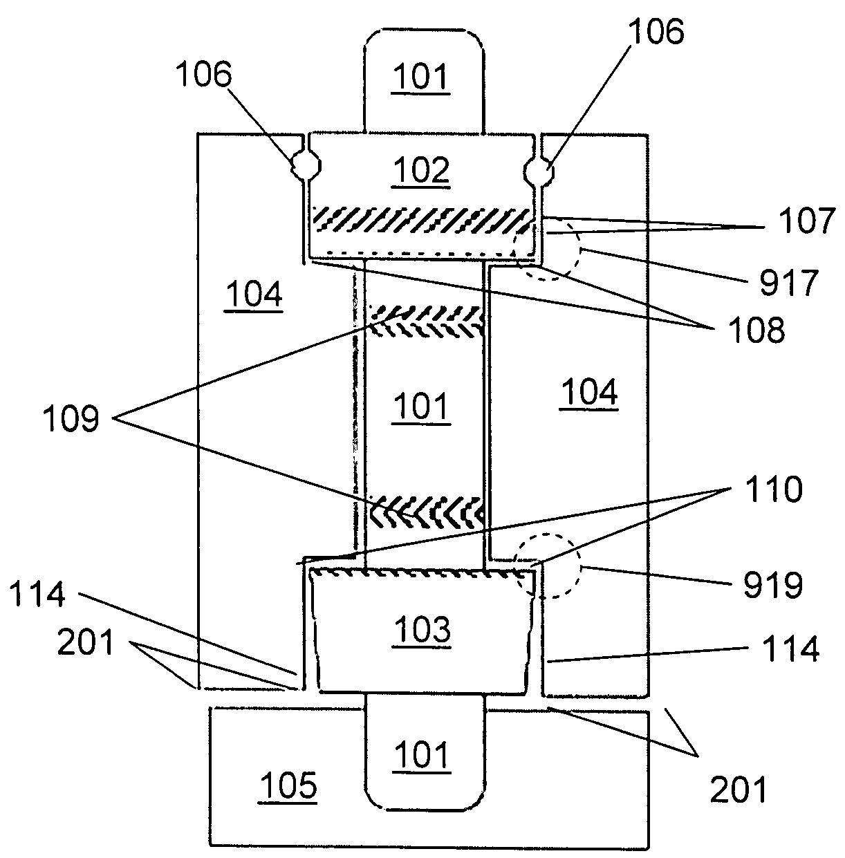 Hub and spindle assembly having asymmetrical seals for a disc drive memory system