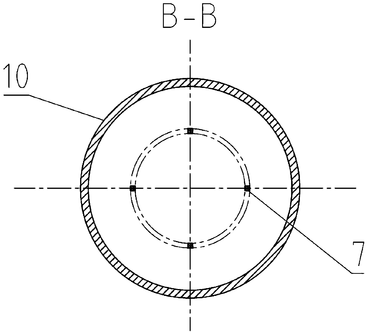 Intubation pipe type gas-liquid separator based on differential pressure balance