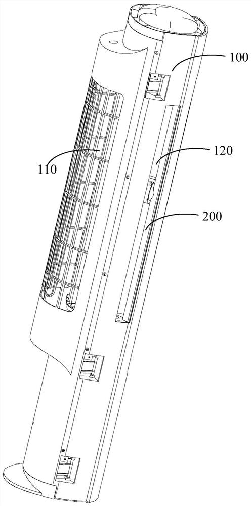 Double cross-flow air conditioner and its control method