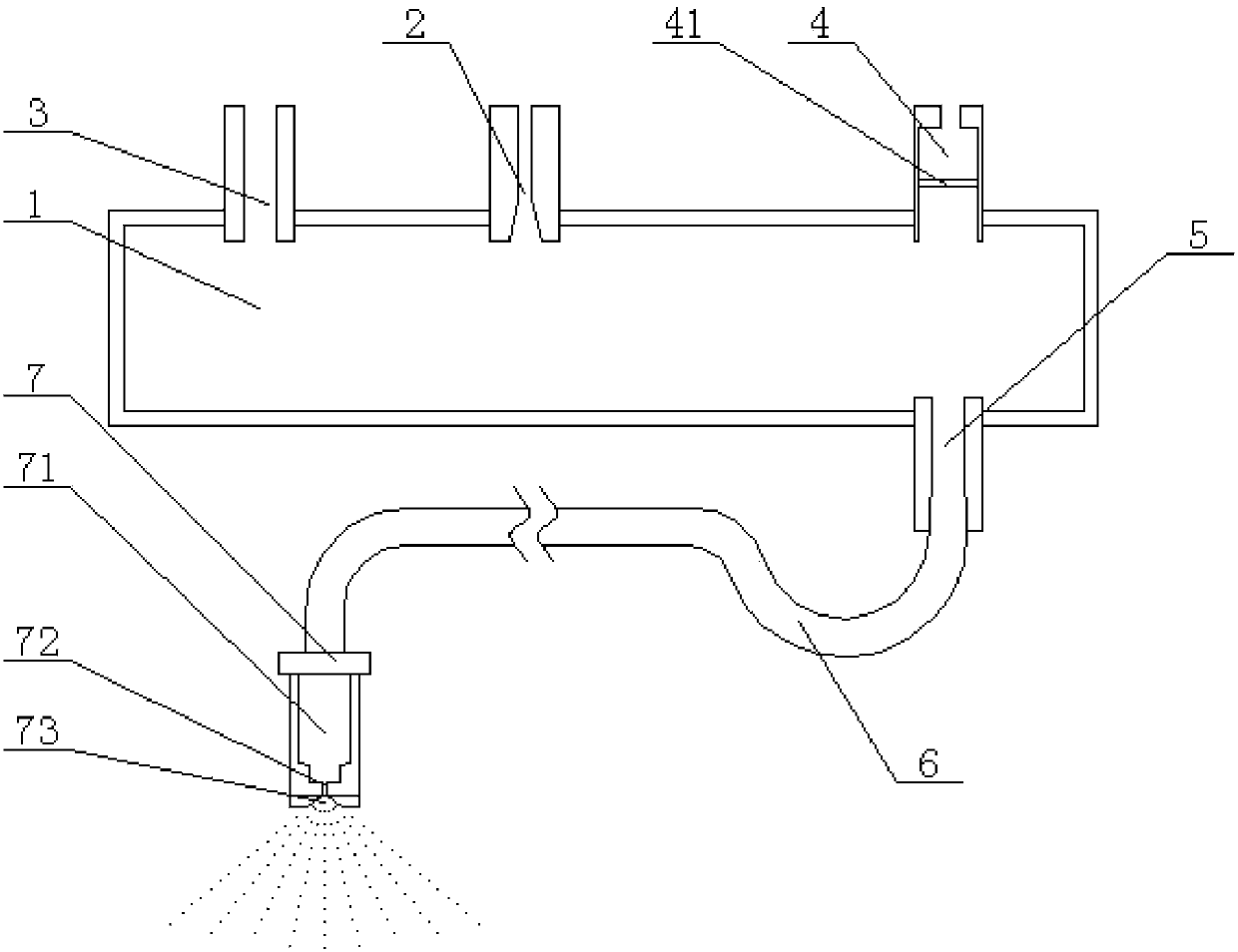 High-pressure gas oil injection device
