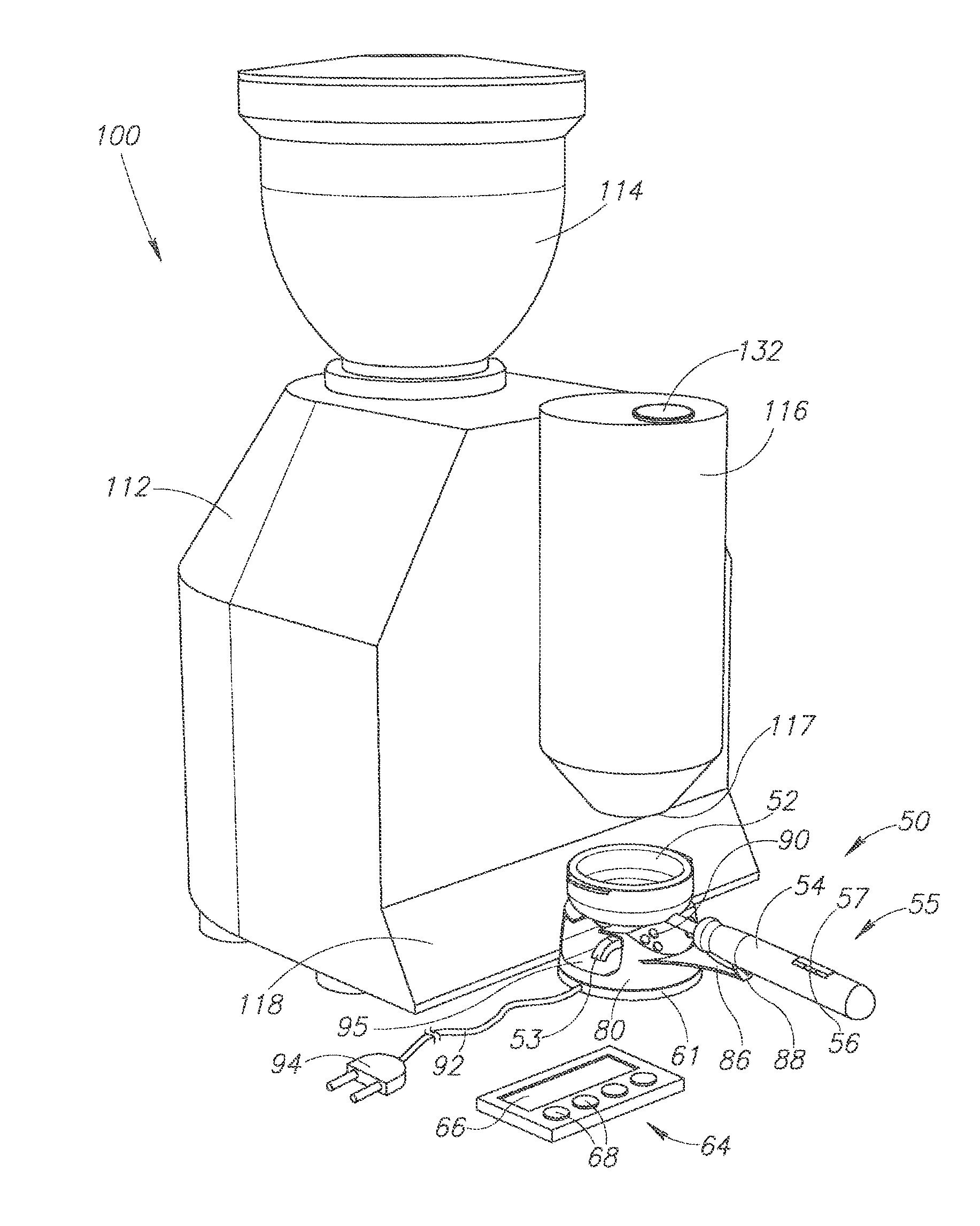 Apparatus to control the dispensing of a precise amount of ground coffee into an espresso portafilter basket