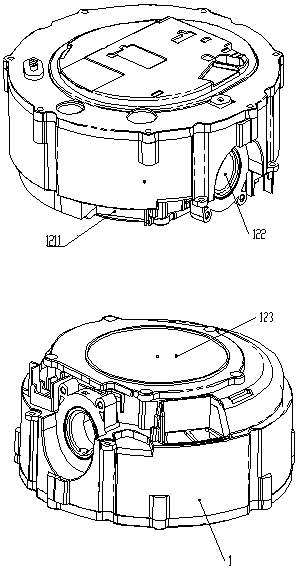 Draught fan device and breathing machine with same