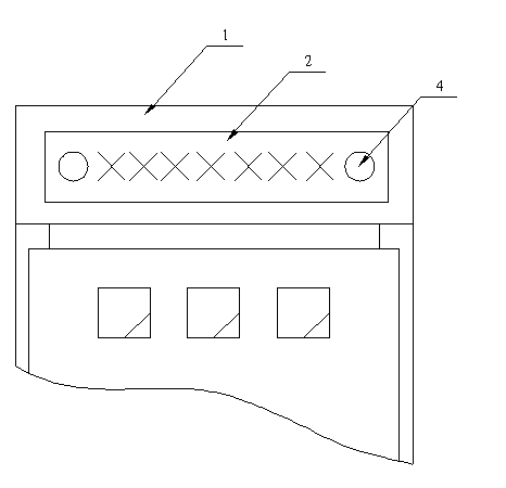 Header structure of electric cabinet