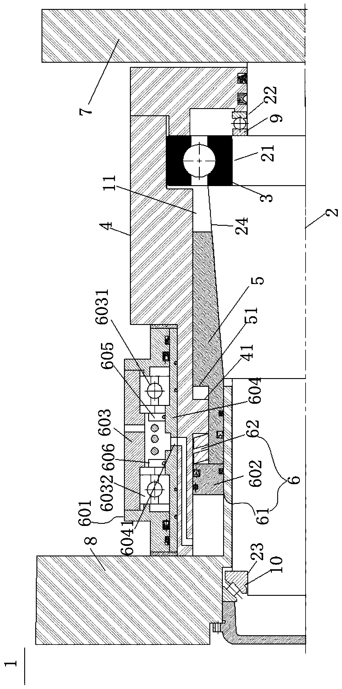 Coupling device capable of achieving online separation and joint