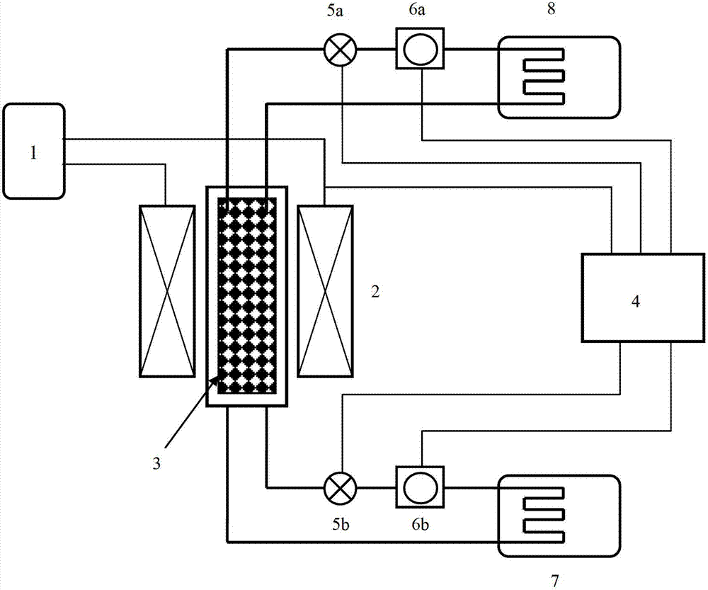 Magnetic refrigerating device based on repetitive pulsed magnetic field