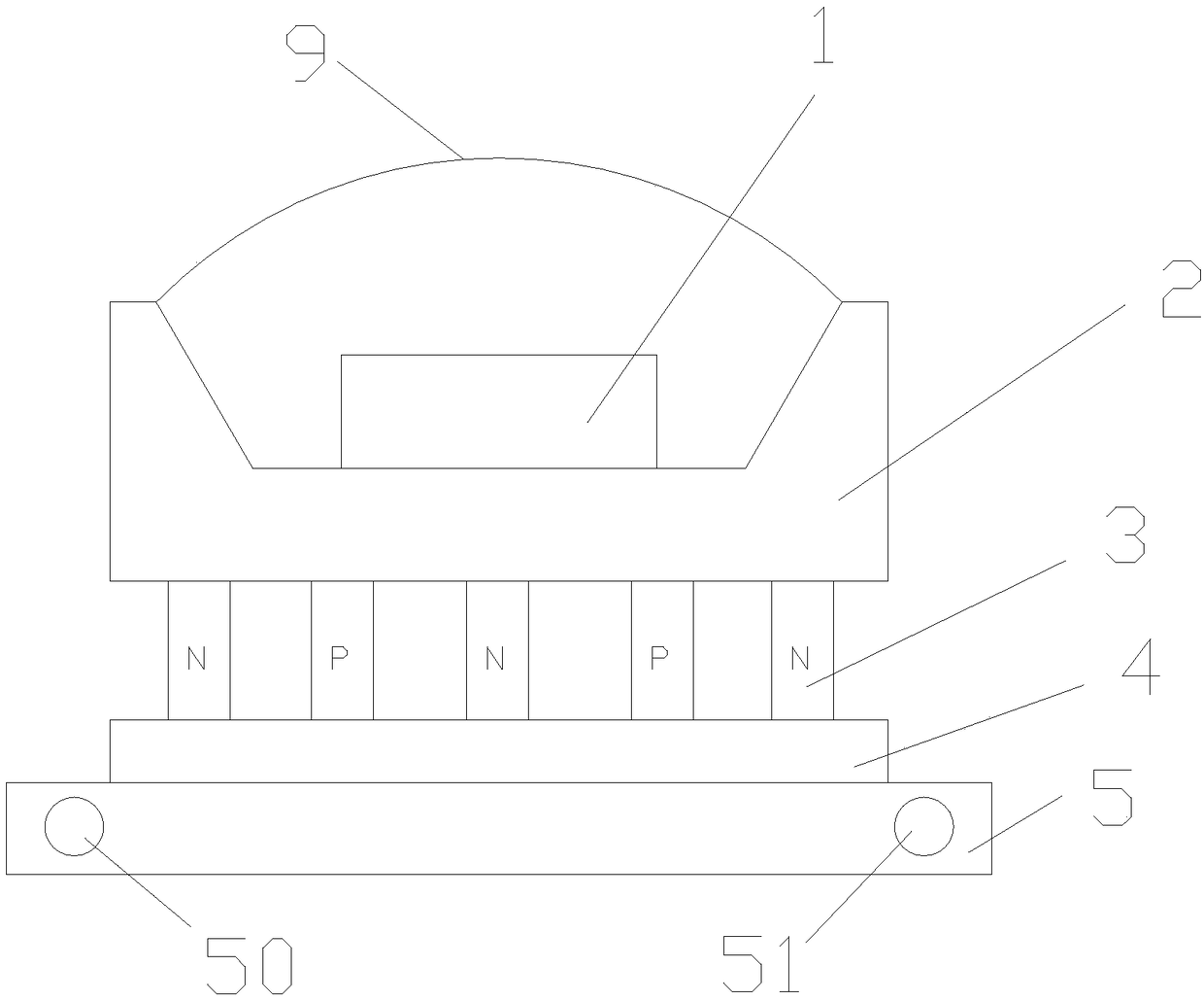 High-power LED heat dissipation structure based on thermoelectric refrigeration and micro-channel heat transfer