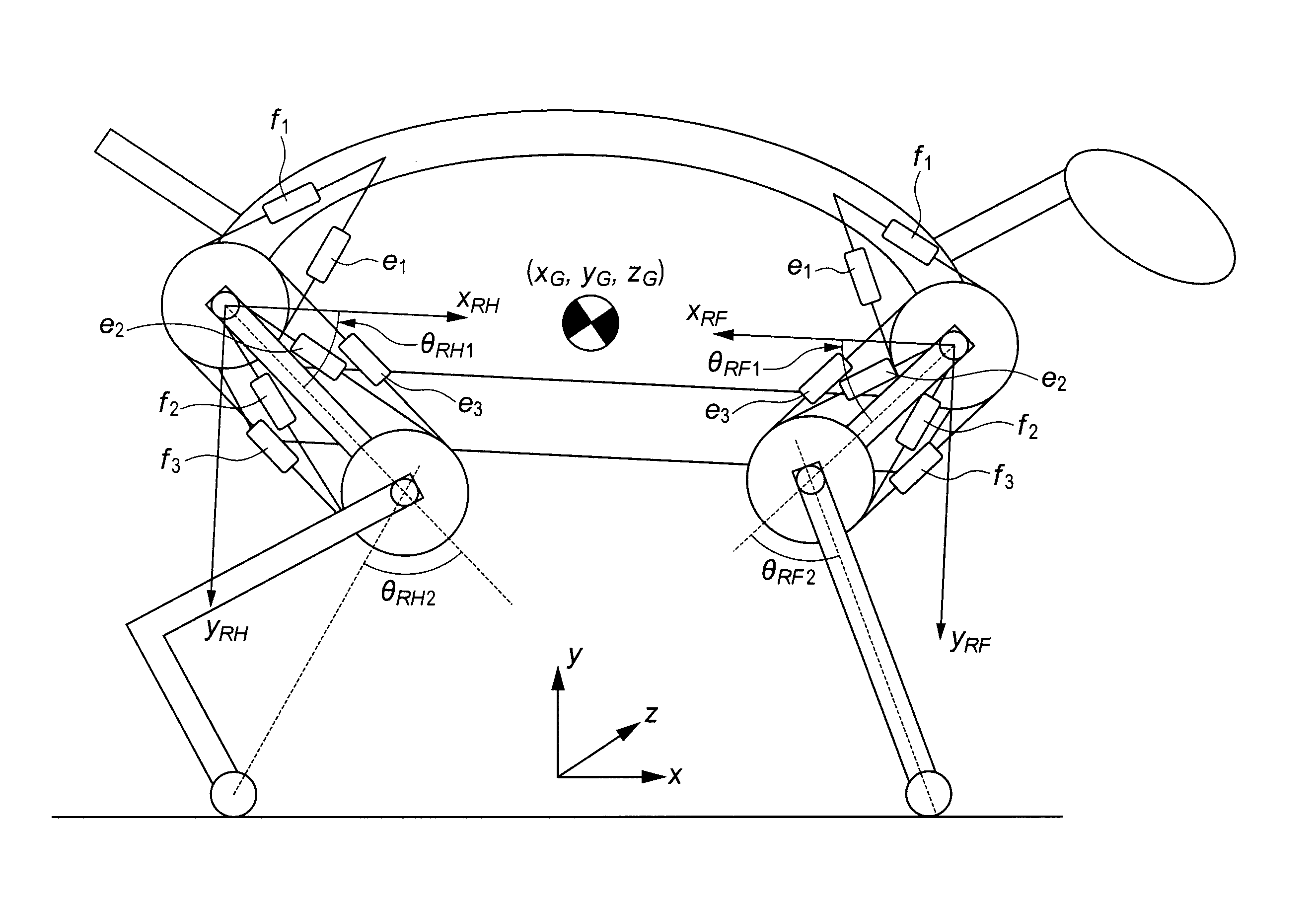 Robot system controlling method, robot system, and control apparatus for quadrupedal robot